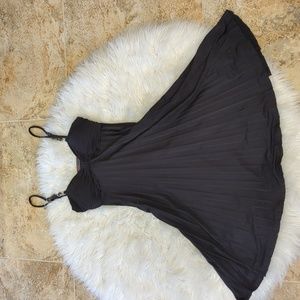 Black silky dress